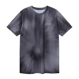 Volt and Fast Lightning Running Jersey Tie Dye Series V1-SL-Black Breathable mesh