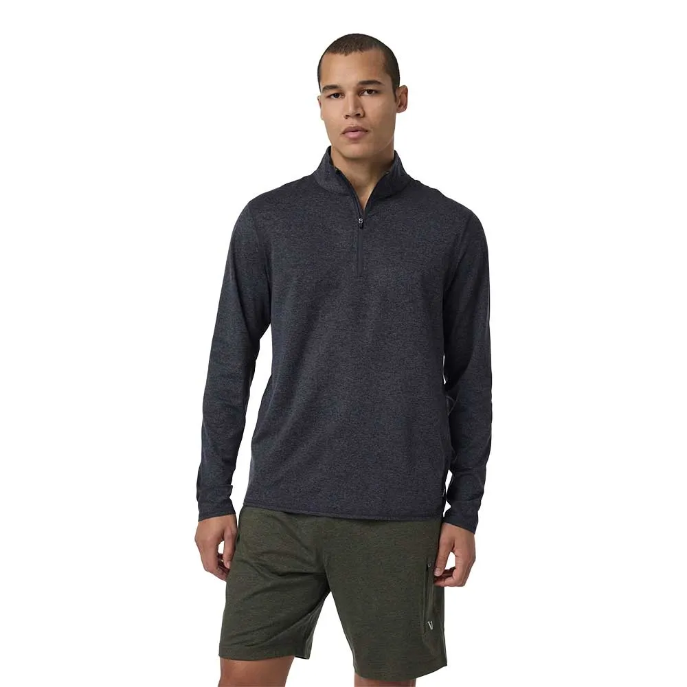 Casual Elegance Men's Ponto 1/2 Zip Mock Neck - Charcoal Heather