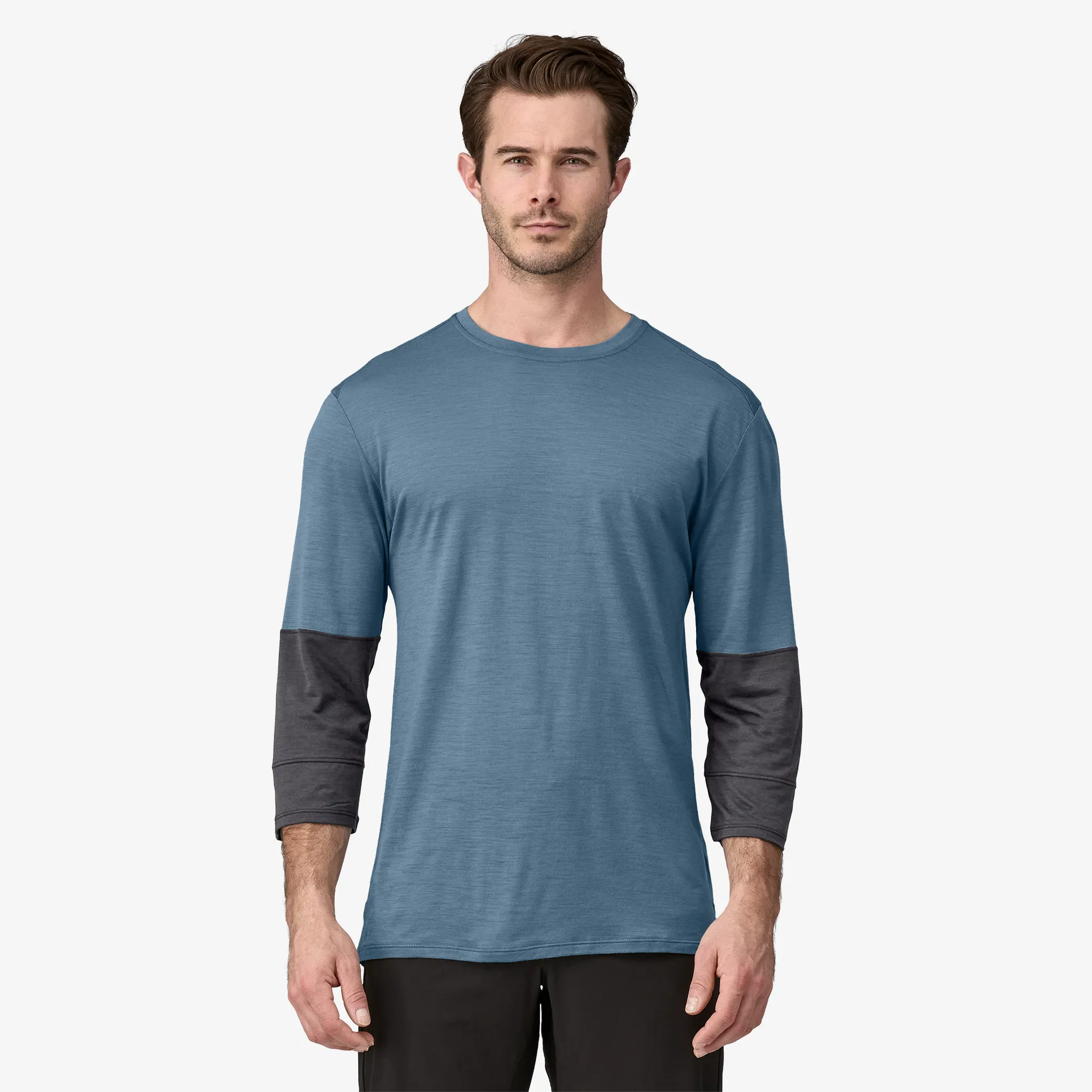 Men's Merino Blend 3/4-Sleeved Bike Jersey Ethical Mode quick dry