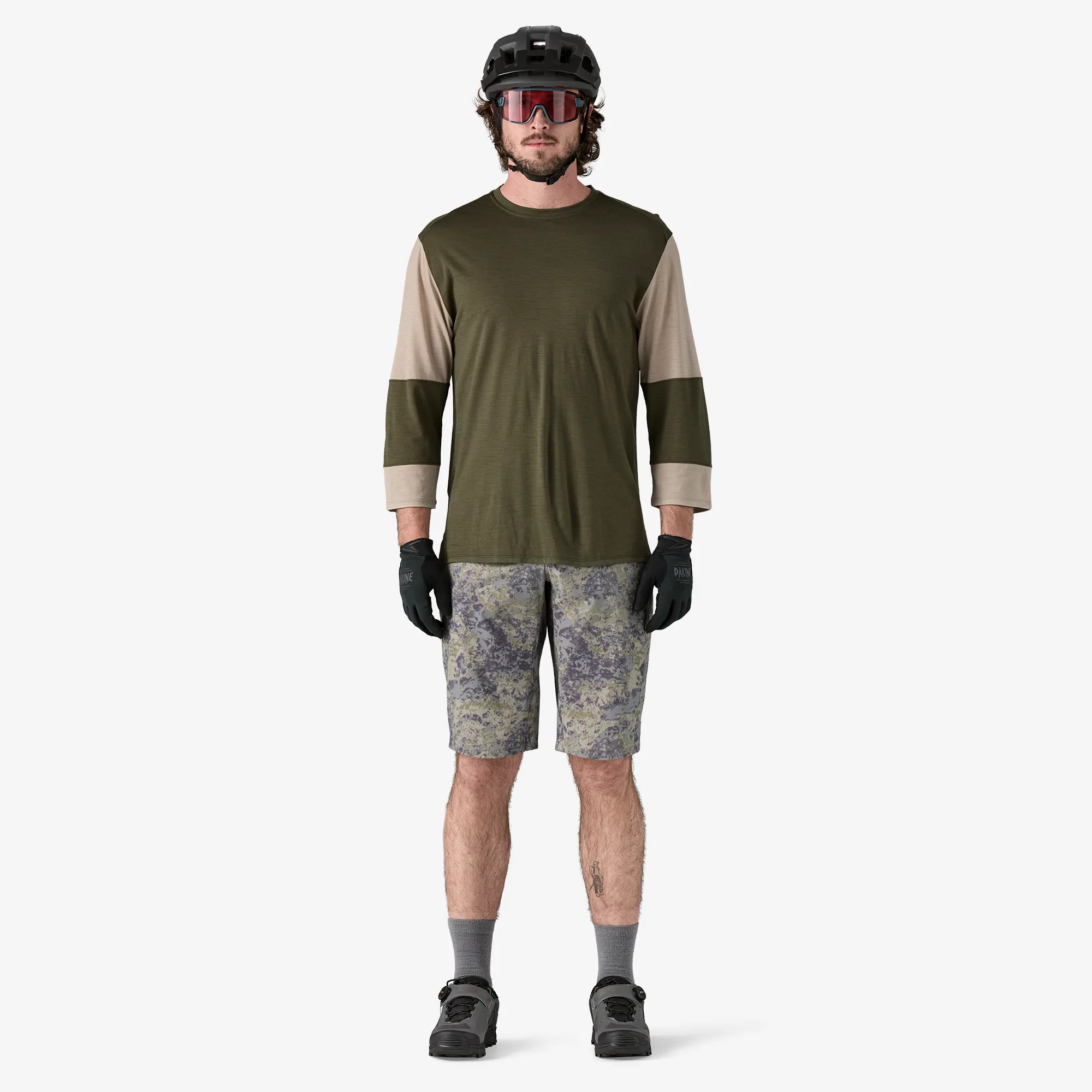 Men's Merino Blend 3/4-Sleeved Bike Jersey AI Style