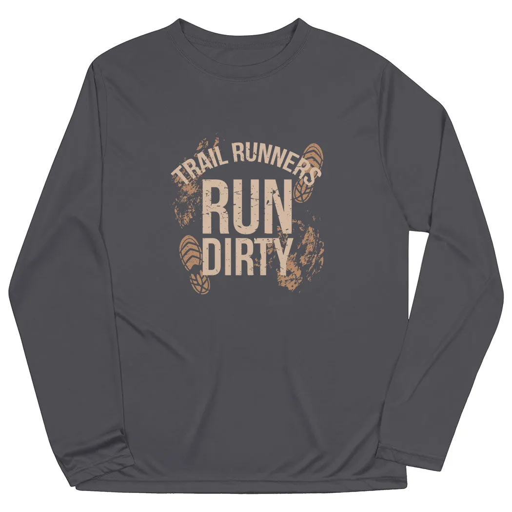 Beach Wear Men's Running Long Sleeve Performance Tee - Run Dirty