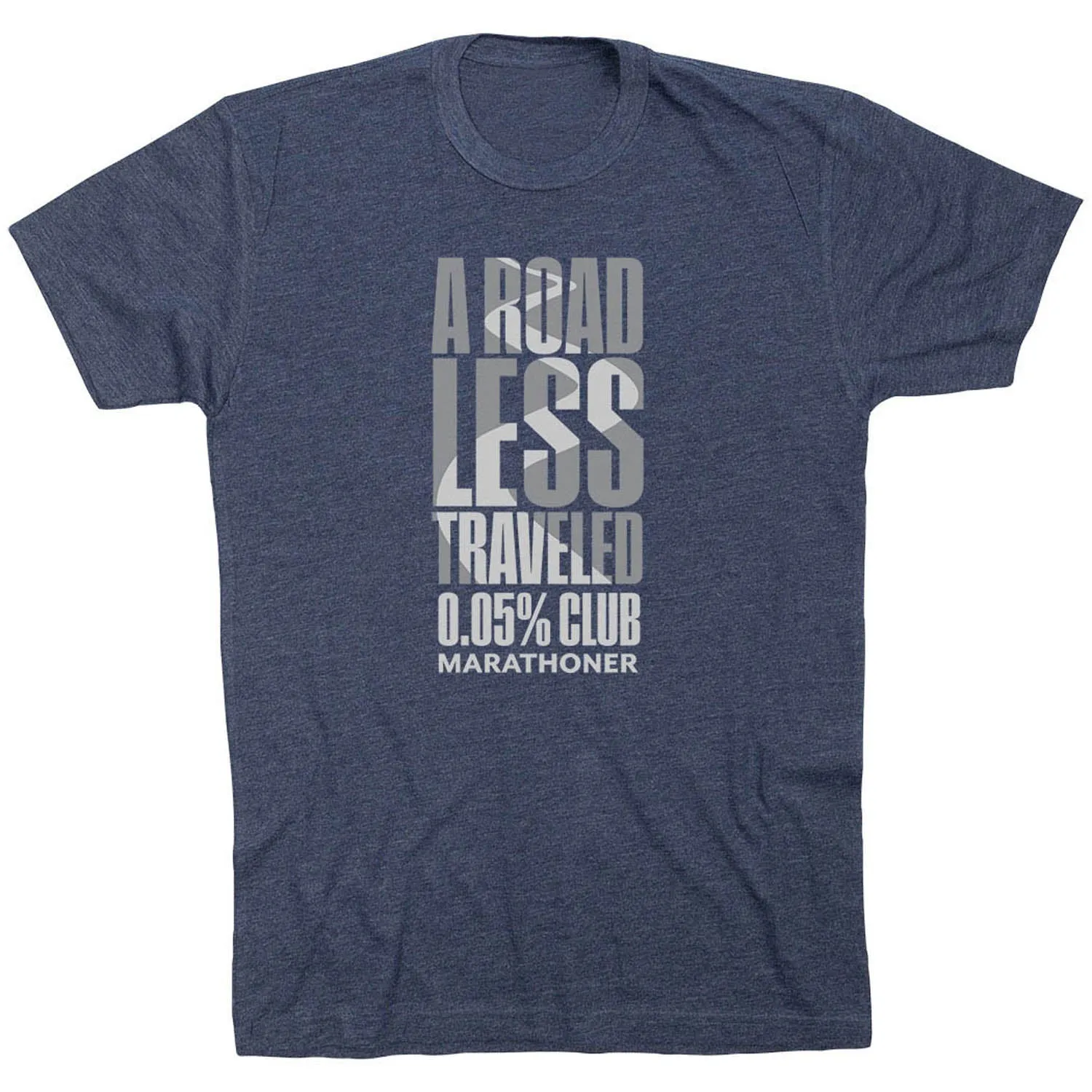 Stretchable Running Short Sleeve T-Shirt - A Road Less Traveled - Marathoner