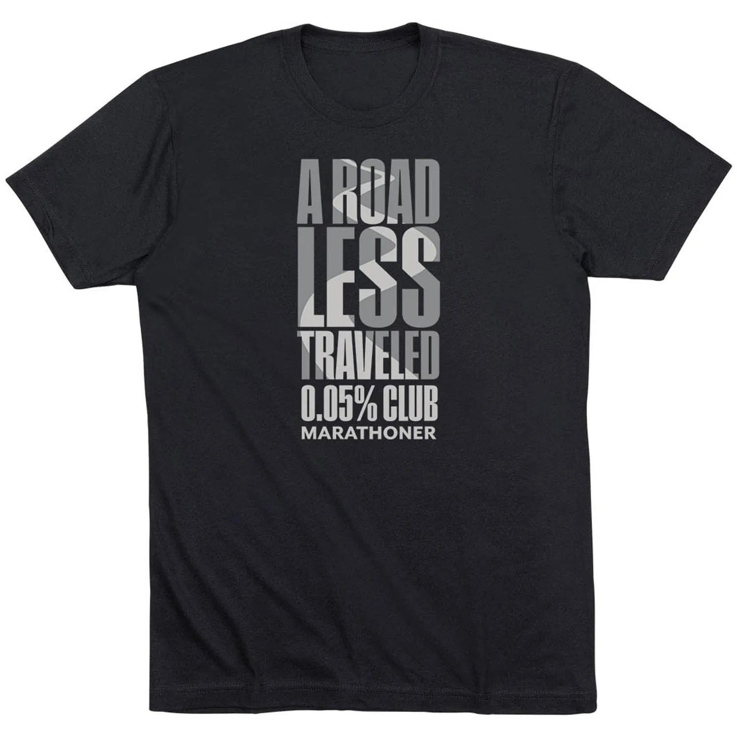 Daily Favorite Embroidered Running Short Sleeve T-Shirt - A Road Less Traveled - Marathoner