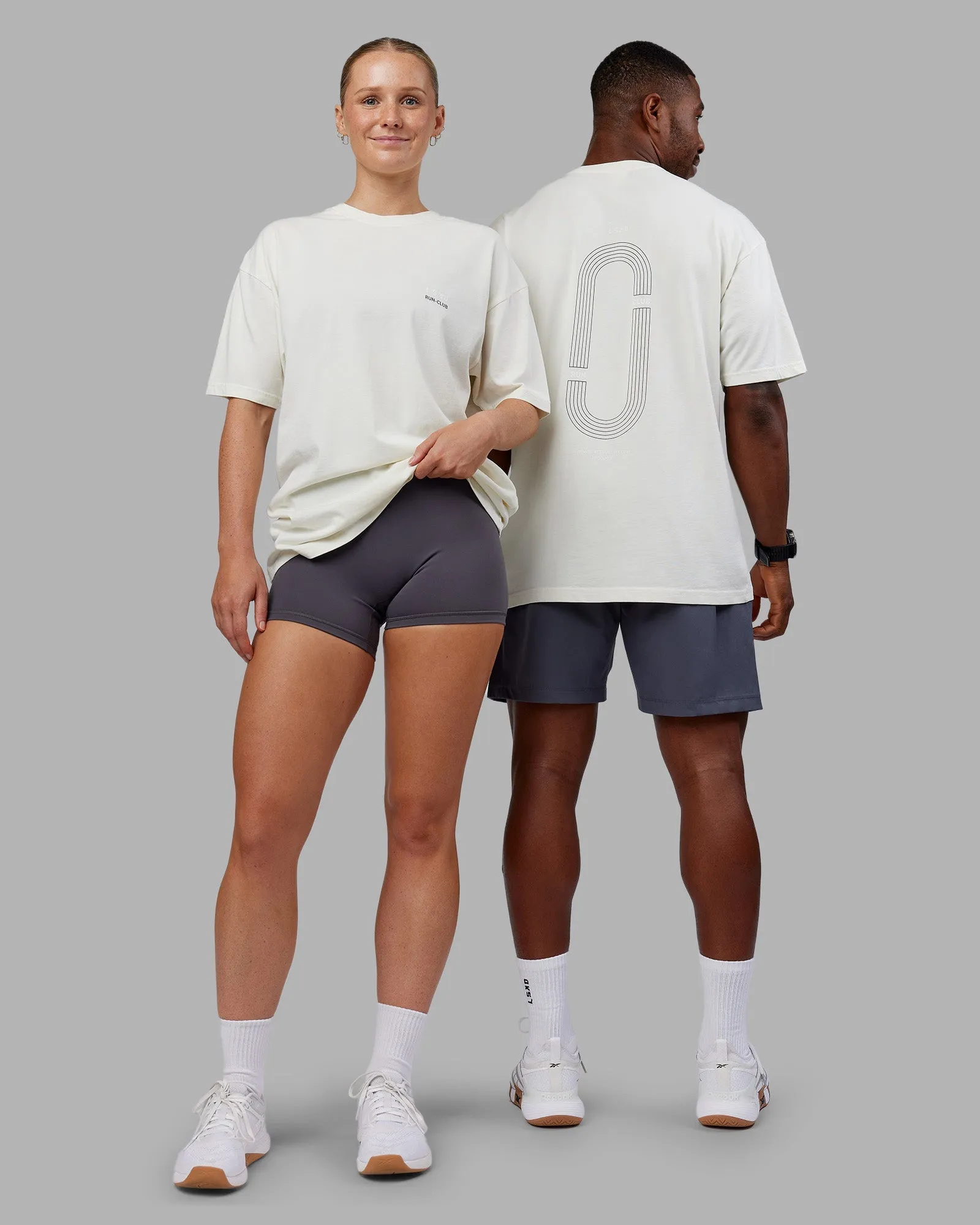 Layering Comfort Lightweight Design Love this S**t Washed Heavyweight Oversized Tee - Washed Digital Mist-Black