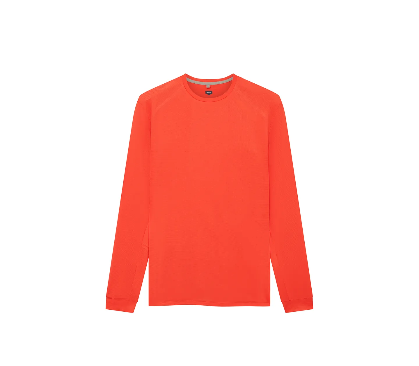 Men's Long Sleeve Tech T | Orange Sleek Stretch Fit Cozy Wardrobe