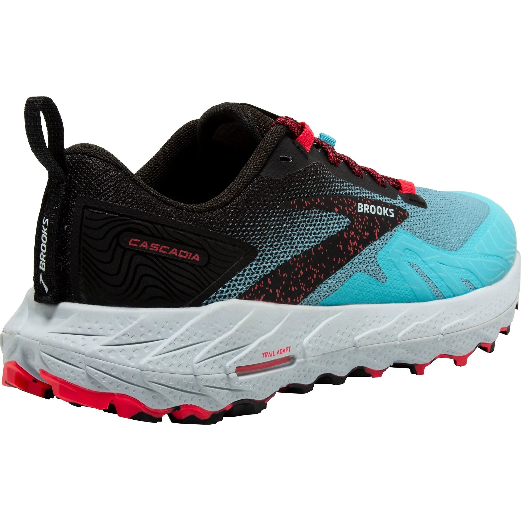 Brooks Cascadia 17 Womens Trail Running Shoes - Blue Sock Like Collar Integration