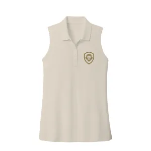 Water Based Ink proper length Women's Future Looks Bright Solid Coconut Cream Performance Sleeveless Polo