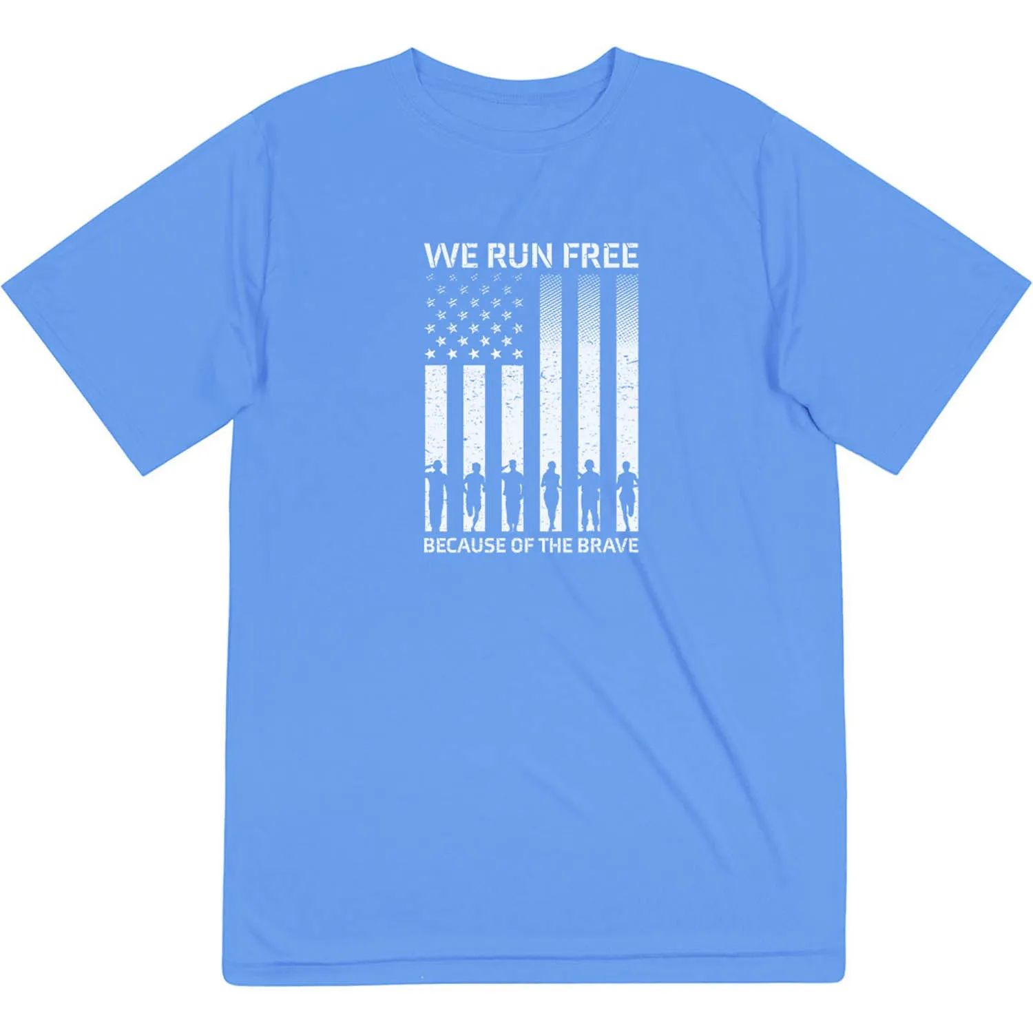 Men's Running Short Sleeve Performance Tee - Because of the Brave Unisex Fit