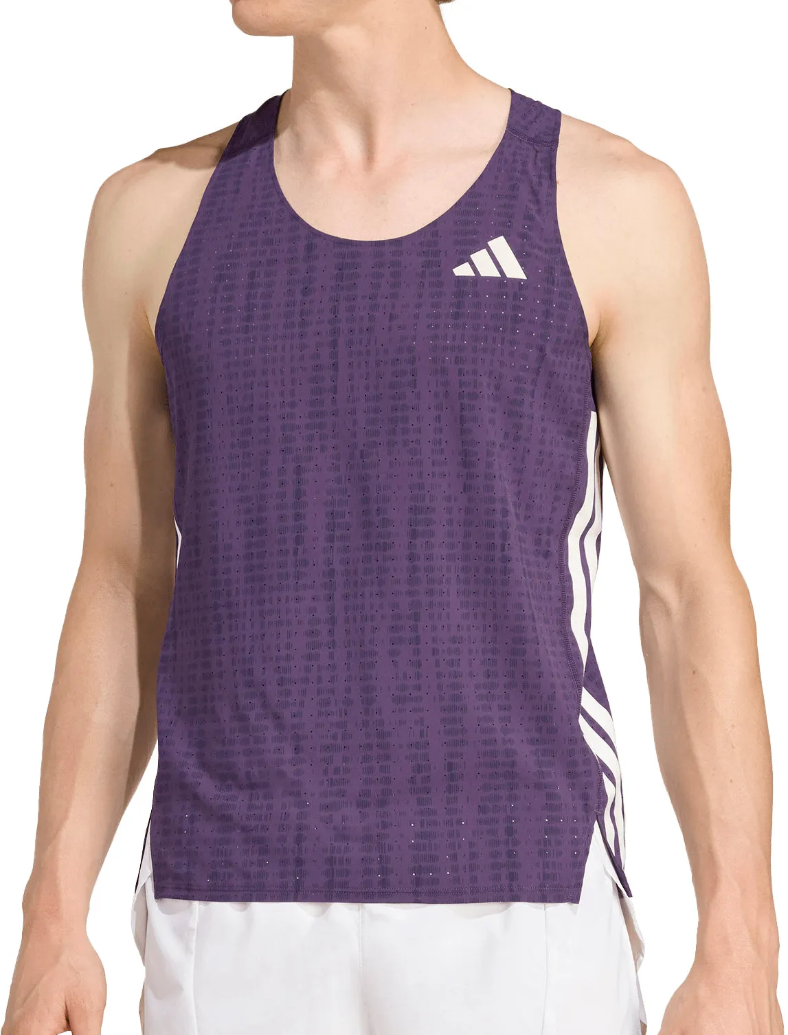 adidas Adizero Mens Running Vest - Purple rapid deployment