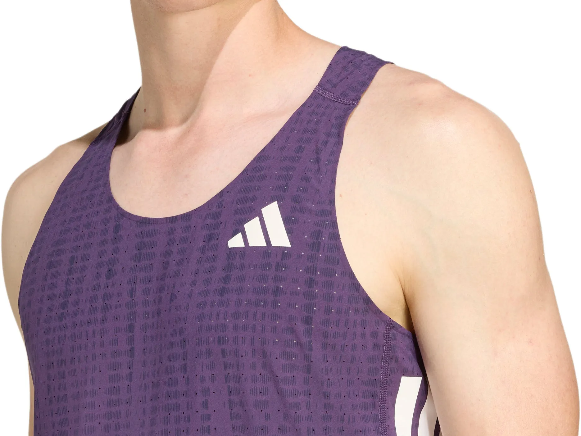 adidas Adizero Mens Running Vest - Purple Support - providing