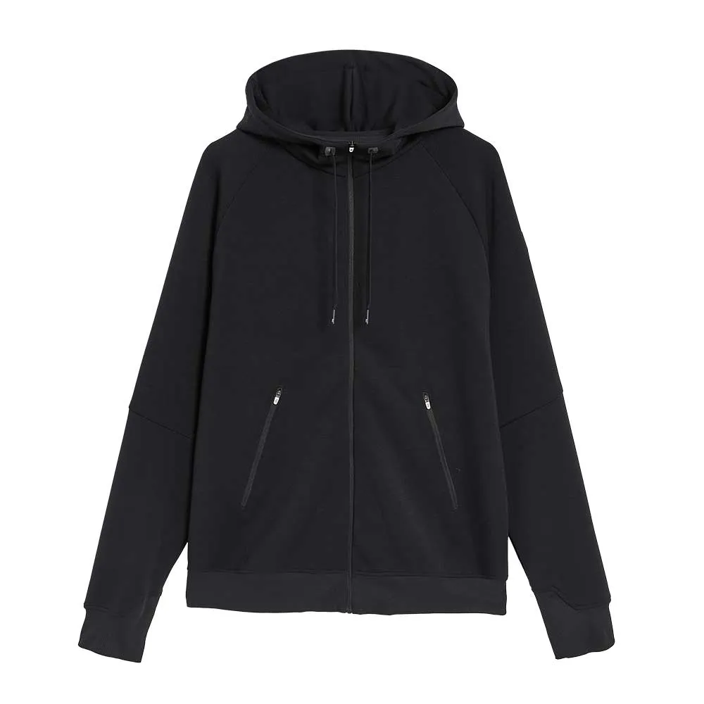 Men's Zippered Hoodie 2025 - Black clip accents
