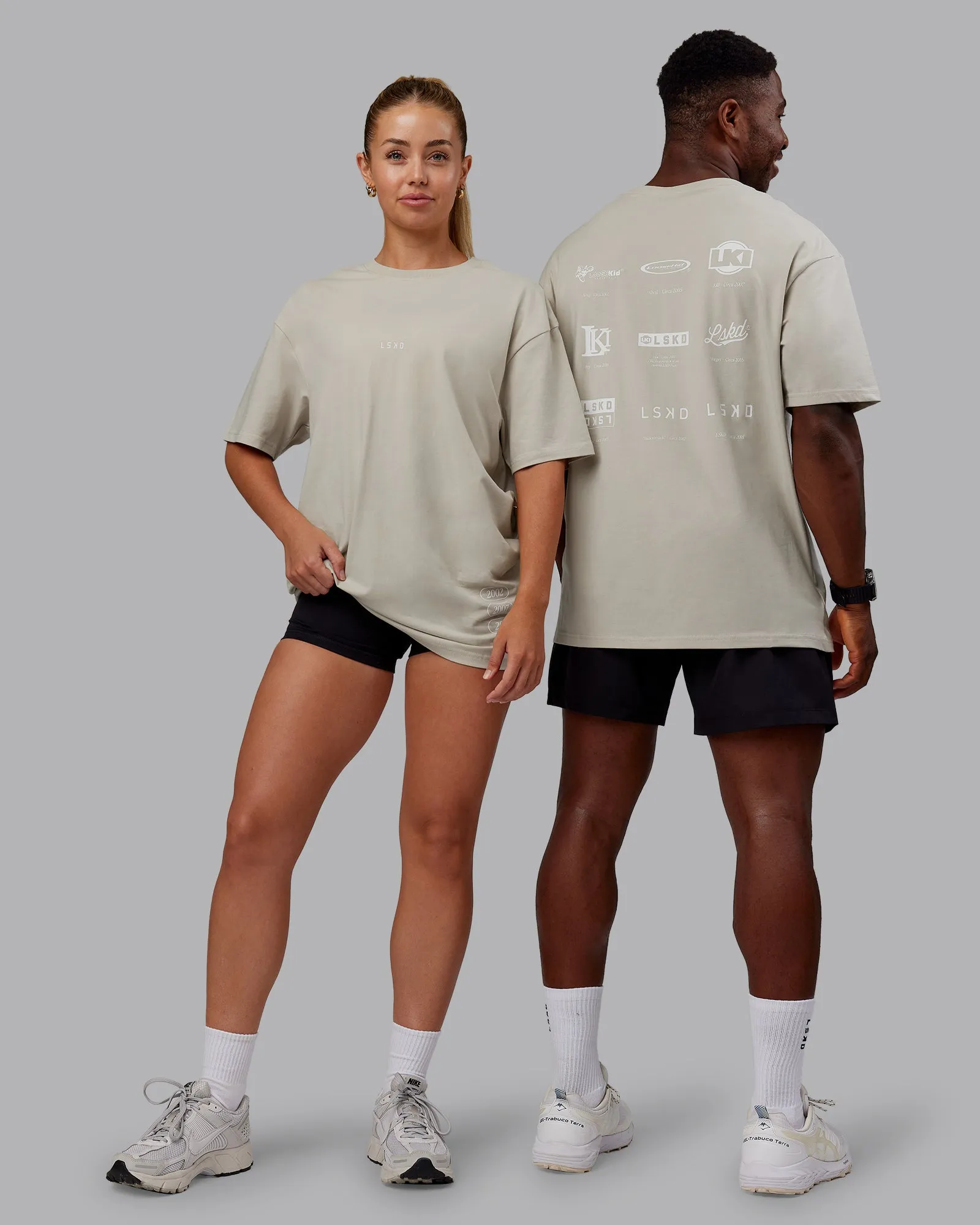 Timeline FLXCotton Oversized Tee - Shale Beige-White Classic Wearable