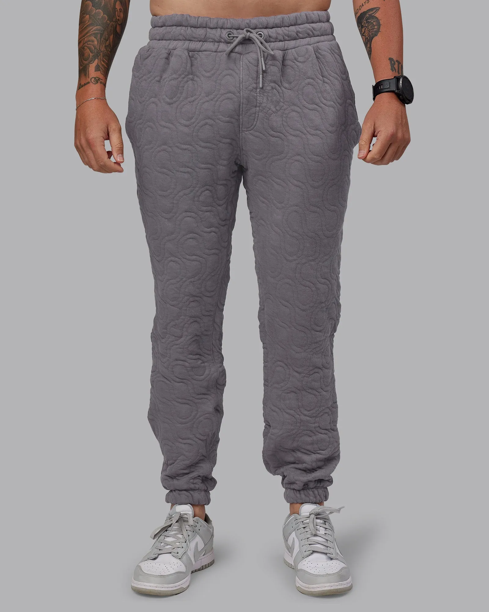 MVP Quilted Track Pant - Storm Front-Geometric Easy Movement Comfort In Motion