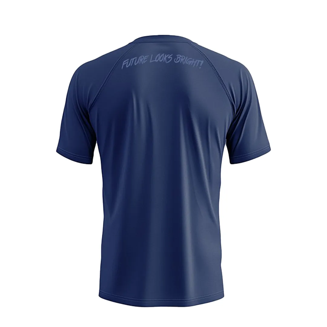 Future Looks Bright Navy Performance Short Sleeve T-Shirt Holiday Outfit Style