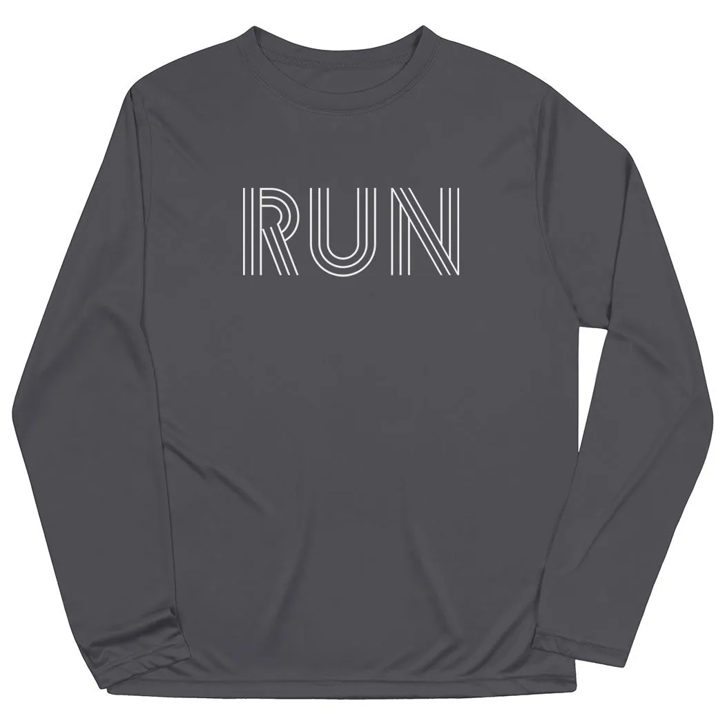 Active Layers Men's Running Long Sleeve Performance Tee - Run Lines