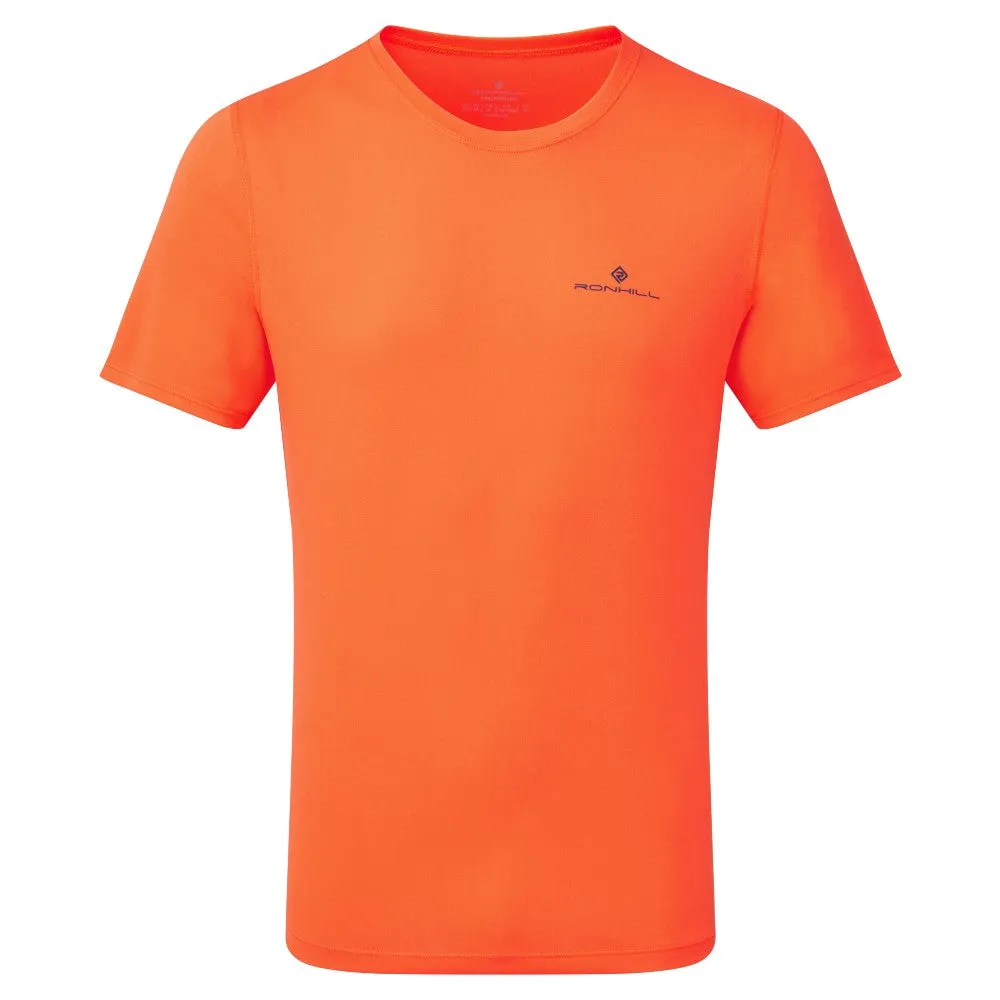 Ronhill Men's Core Short Sleeve Tee - Fluo Orange/Legion Friction Free Inner Lining Easy Care Fabric