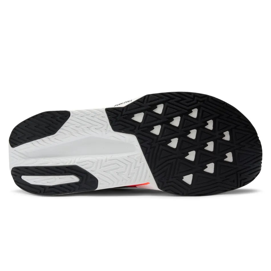 New Balance Men's Fuelcell Rebel v5 Running Shoes in Urgent Red/White/Sea Salt AW25 Giftable Rainy running shield