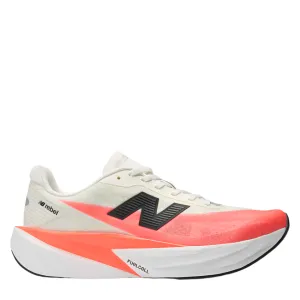 New Balance Men's Fuelcell Rebel v5 Running Shoes in Urgent Red/White/Sea Salt AW25 Lace Lock Technology