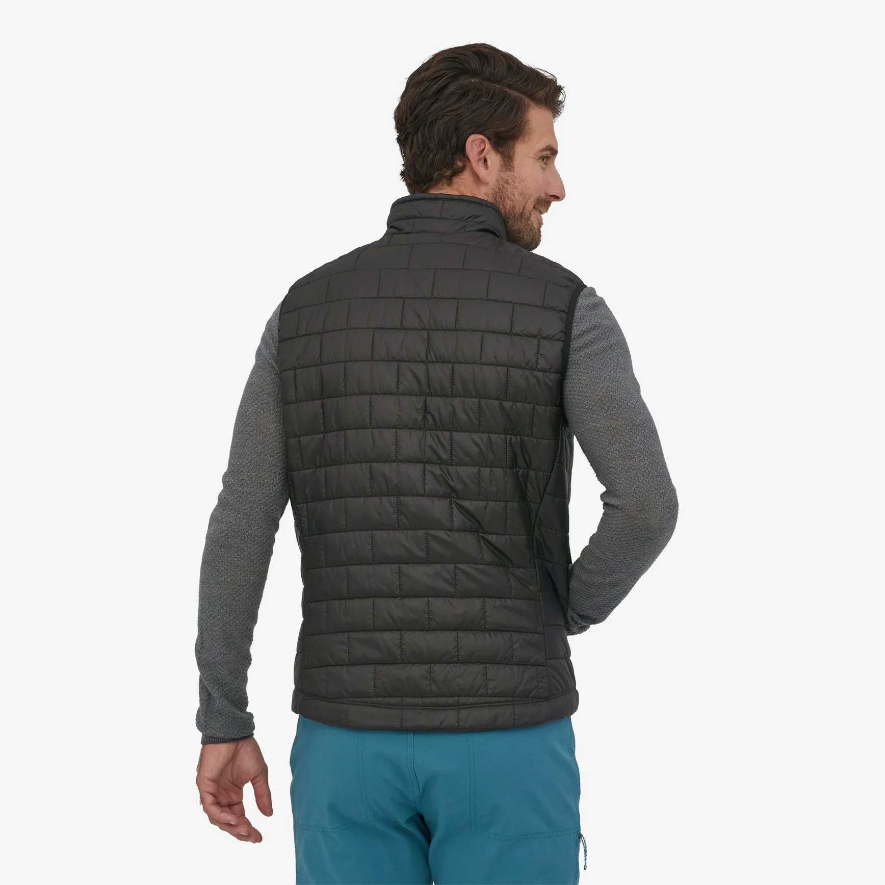 Patagonia Men's Nano Puff Vest Black Moisture Wicking Layer day