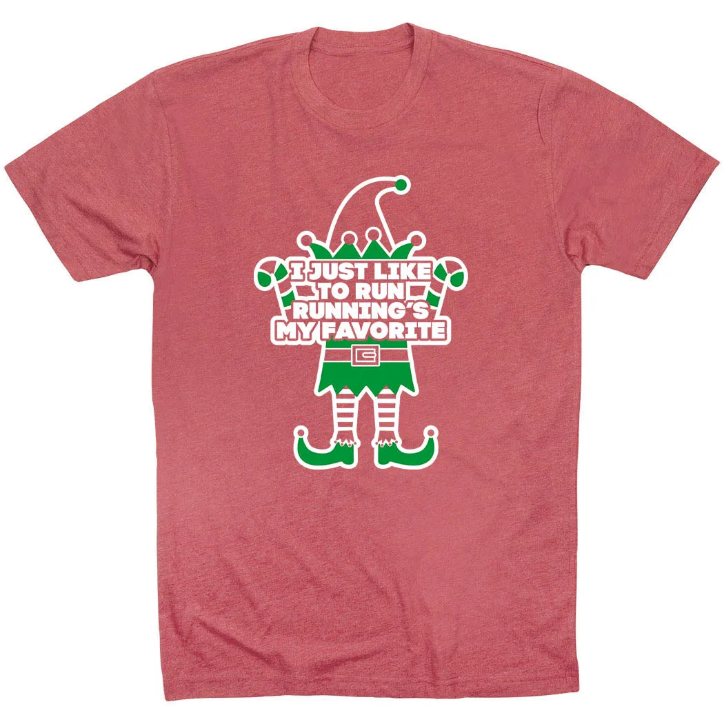 Running Short Sleeve T-Shirt - Running's My Favorite Polka Dot Pattern Active Look