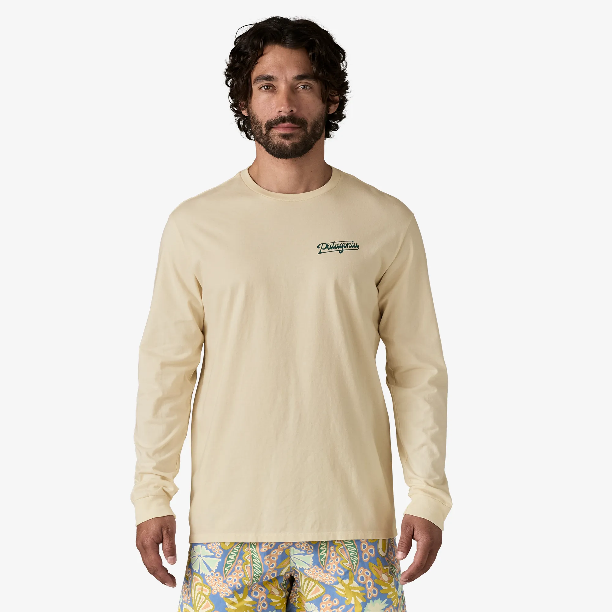 Men's Long-Sleeved Glider Type Organic T-Shirt ChafeFree Design Relaxed Layer