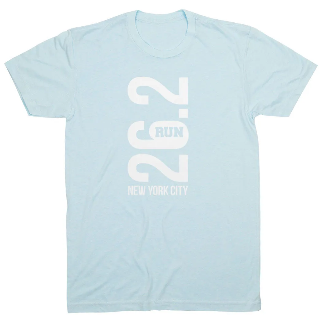 Running Short Sleeve T-Shirt - New York City 26.2 Vertical Sports Apparel Relaxed Waist