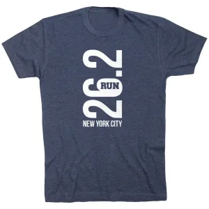 Best Seller Running Short Sleeve T-Shirt - New York City 26.2 Vertical