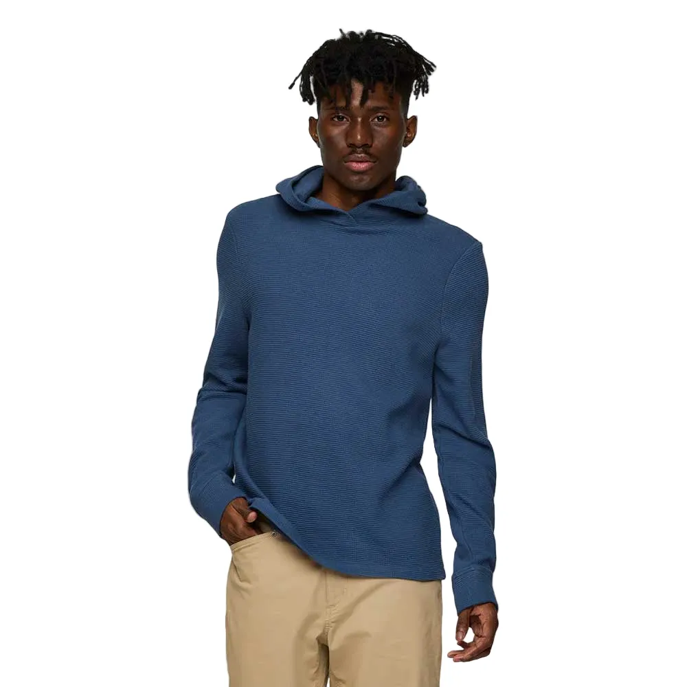 Shrink resistant Night Out Men's Atajo Long Sleeve Waffle Hoodie - Deep Sea