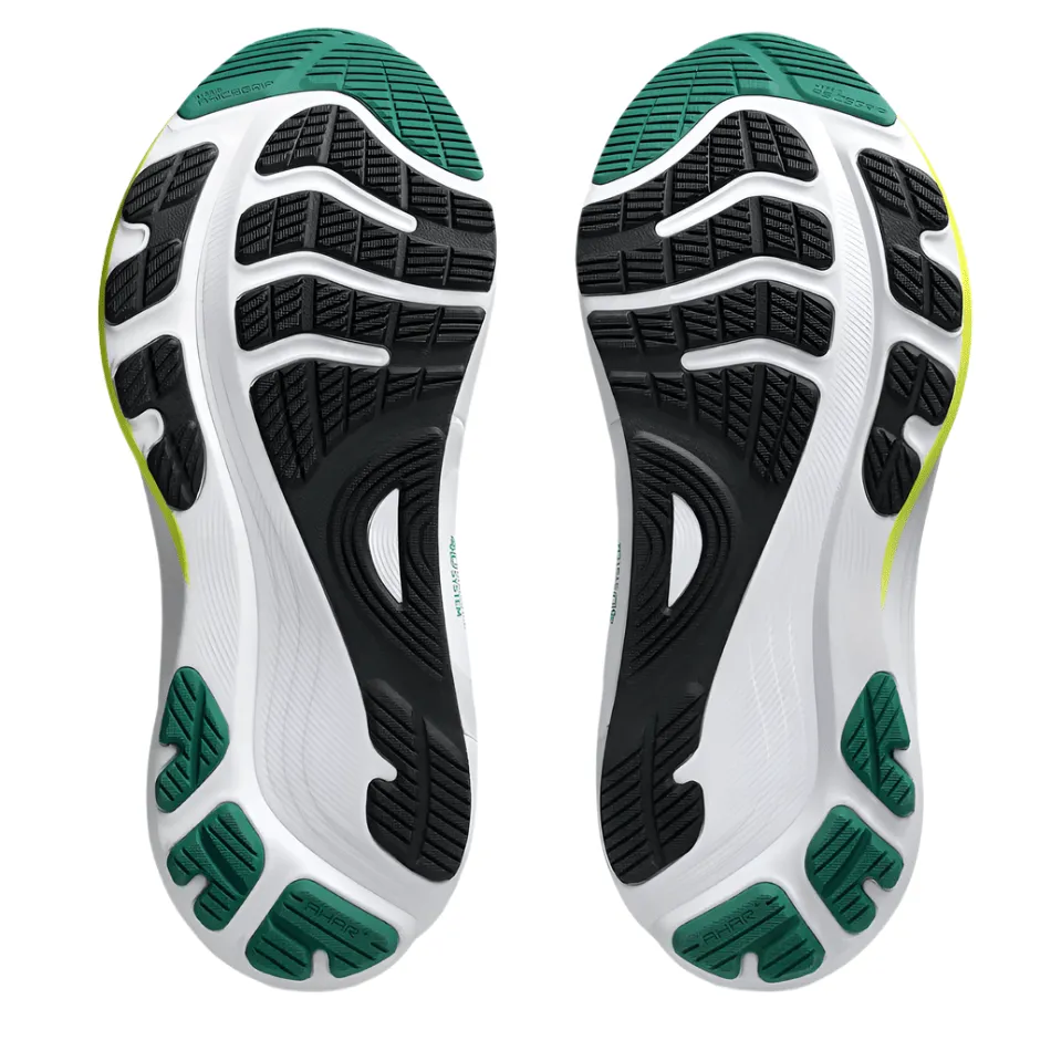 ASICS Men's GEL-KAYANO 32 Running Shoes in Black/Jasper Green AW25 Kinetic Guide minimalist running shoes