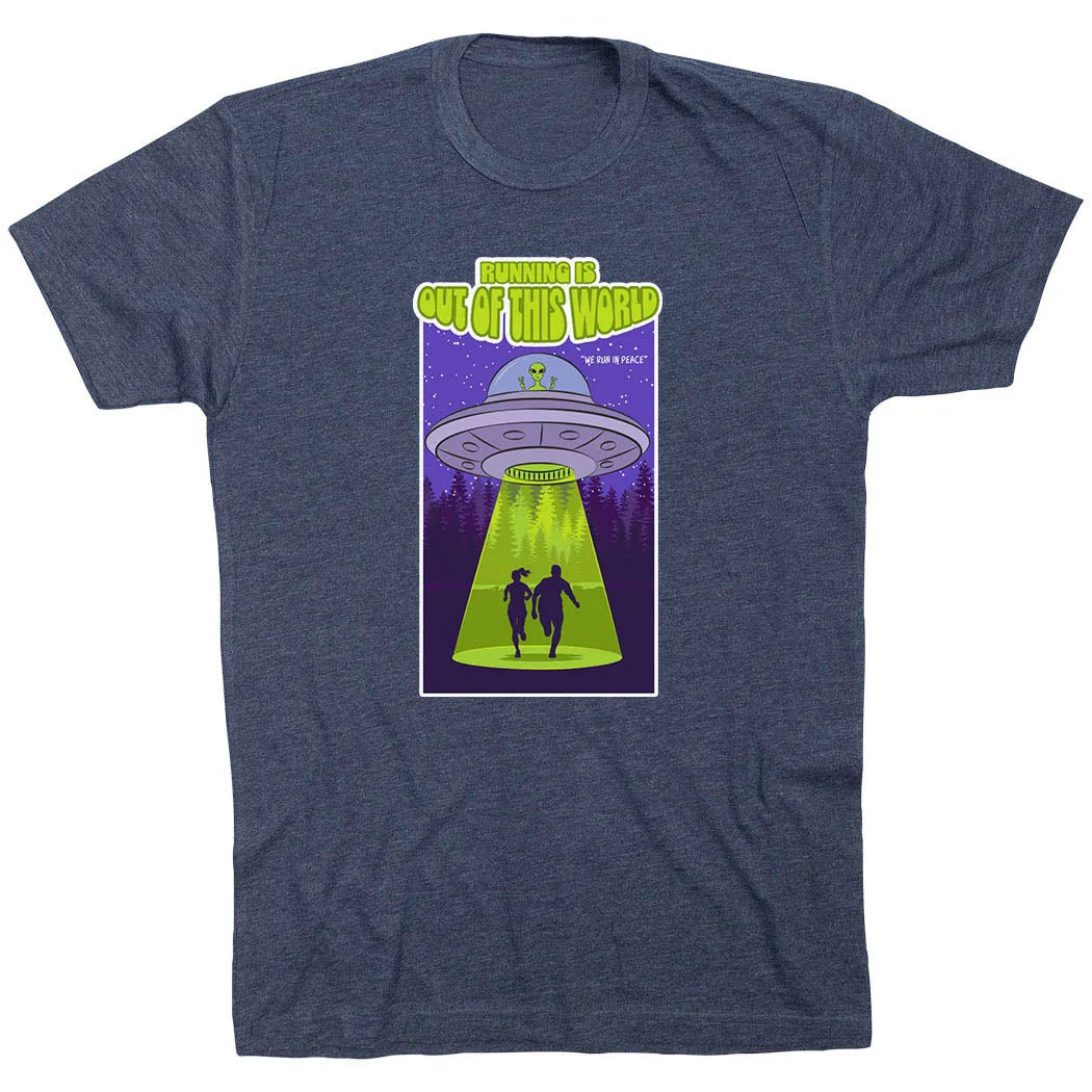 Running Short Sleeve T-Shirt - Out of This World Breathable Performance Fit Anti Pilling Surface