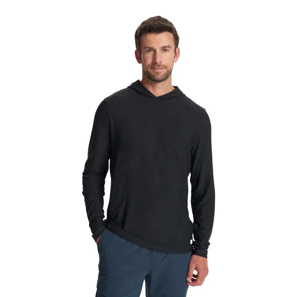 Strato Tech Hoodie - Black Heather Basic Wear Fitted Cut