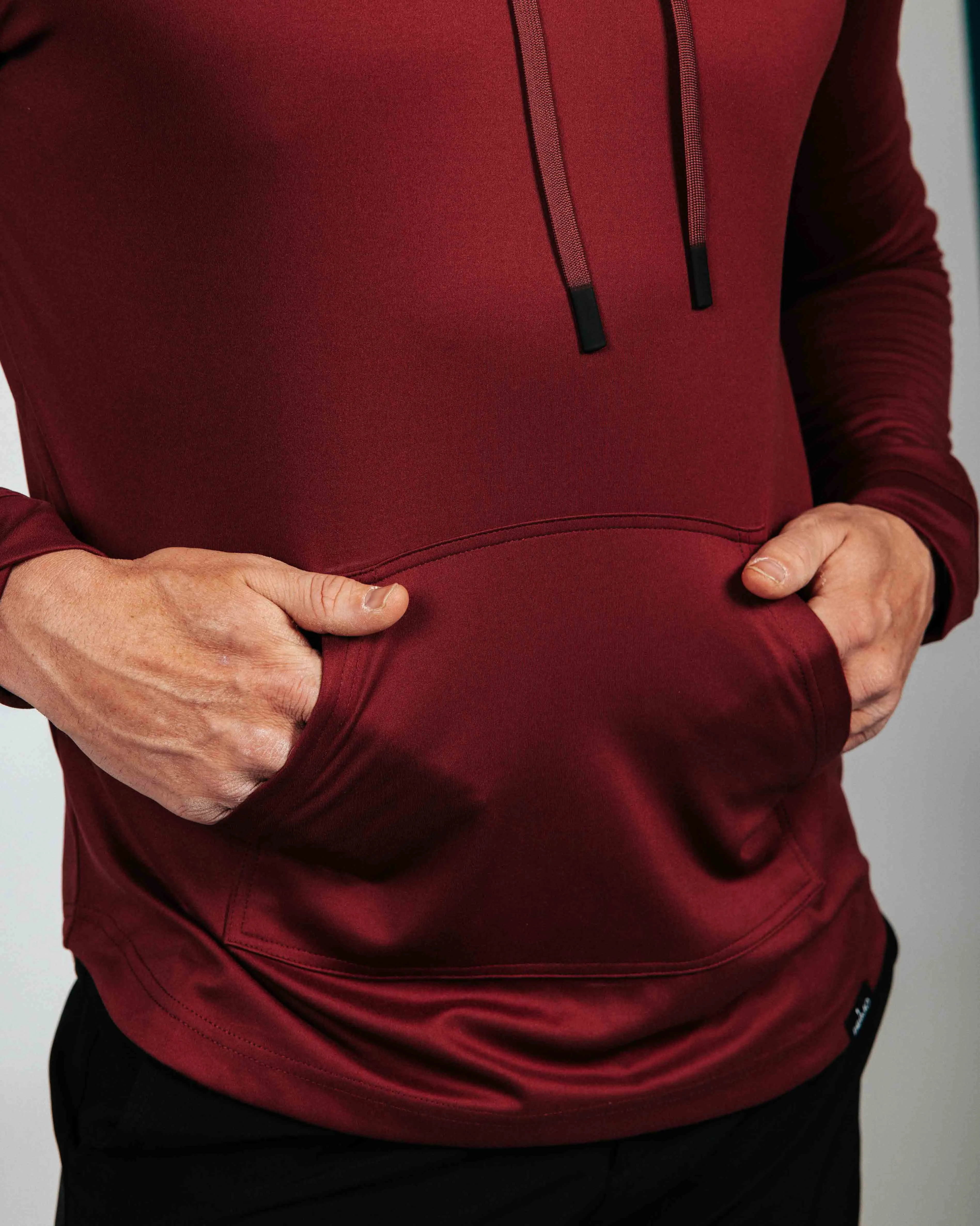 Essential Clothing Linen Maroon Golf Hoodie