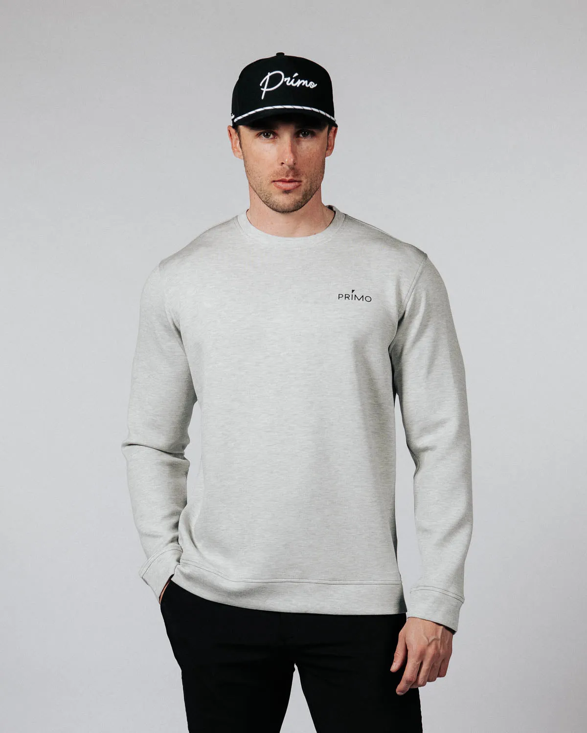 Men's Heather Gray Golf Crew Neck Premium Style Core Style
