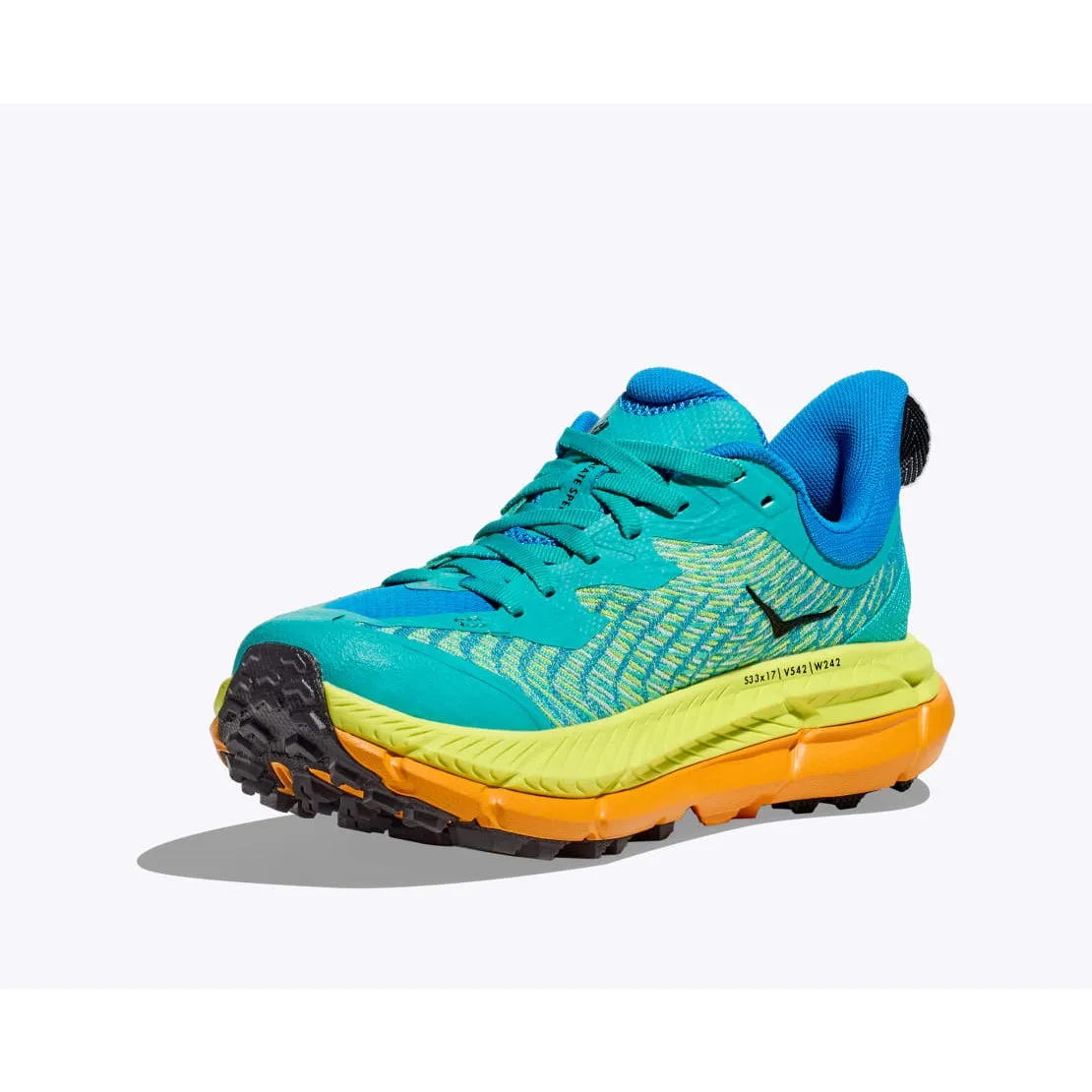 Hoka Men's Mafate Speed 4 (Ceramic / Diva Blue) Flexible Midsole Stone Ejection Channels