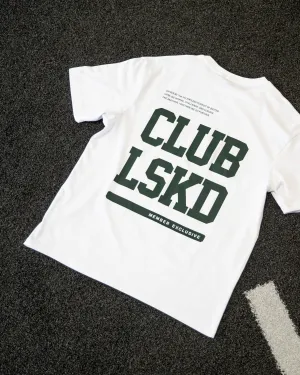 Club LSKD Tee FLXCotton Oversize - White Slim Design Fun and Comfortable