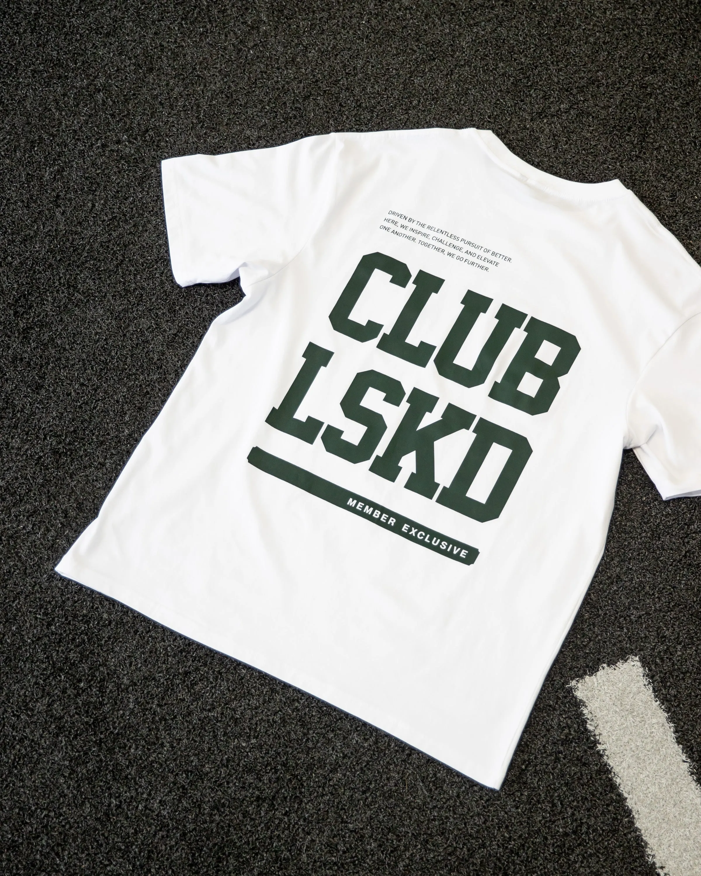Club LSKD Tee FLXCotton Oversize - White Slim Design Fun and Comfortable