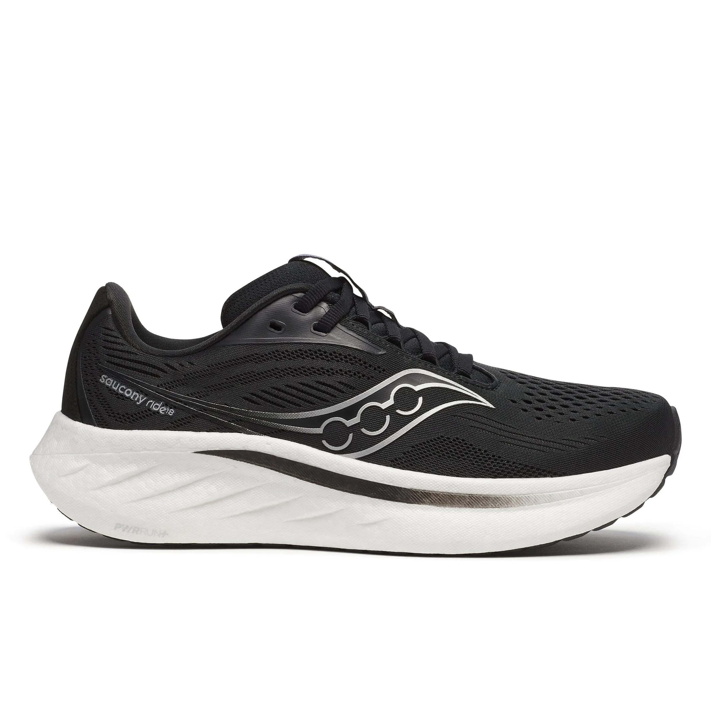polished - finish - design shoes Airflow Optimized Frame Men??s Ride 18 WIDE (100 - Black/White)