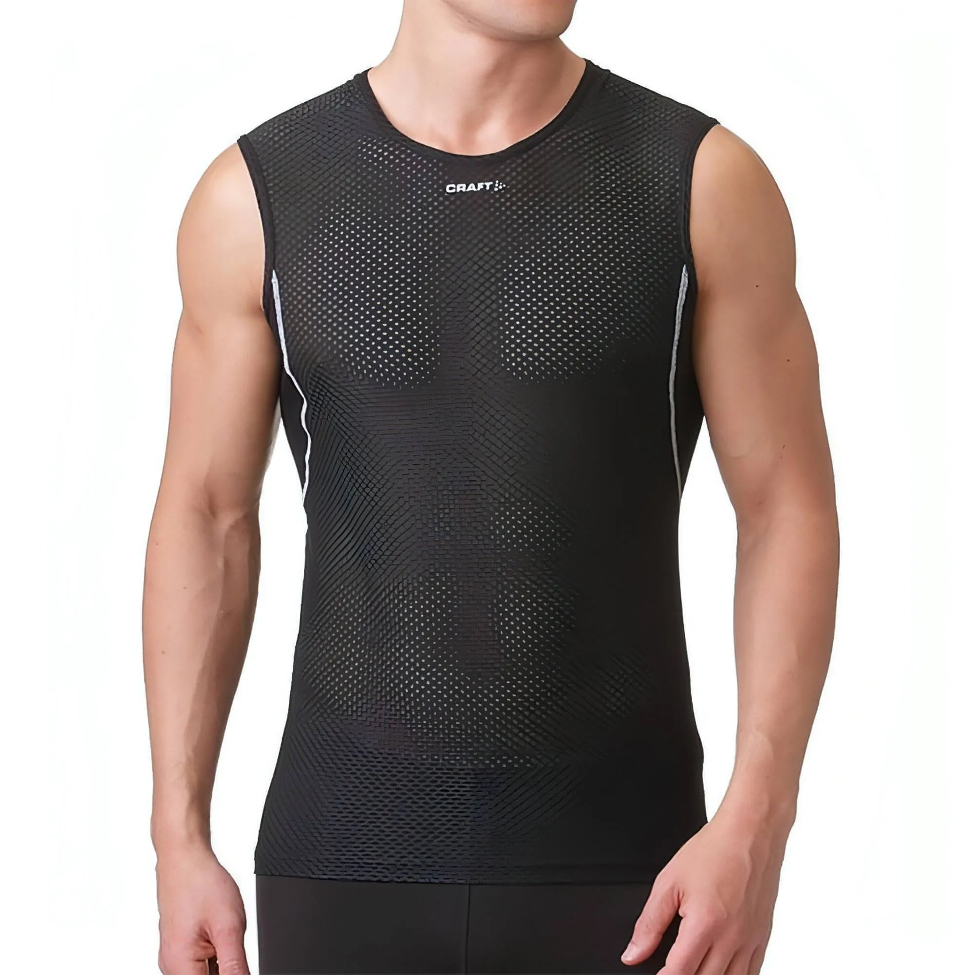 low load - bearing capacity Craft Cool Mesh SuperLight Mens Sleeveless Baselayer - Black