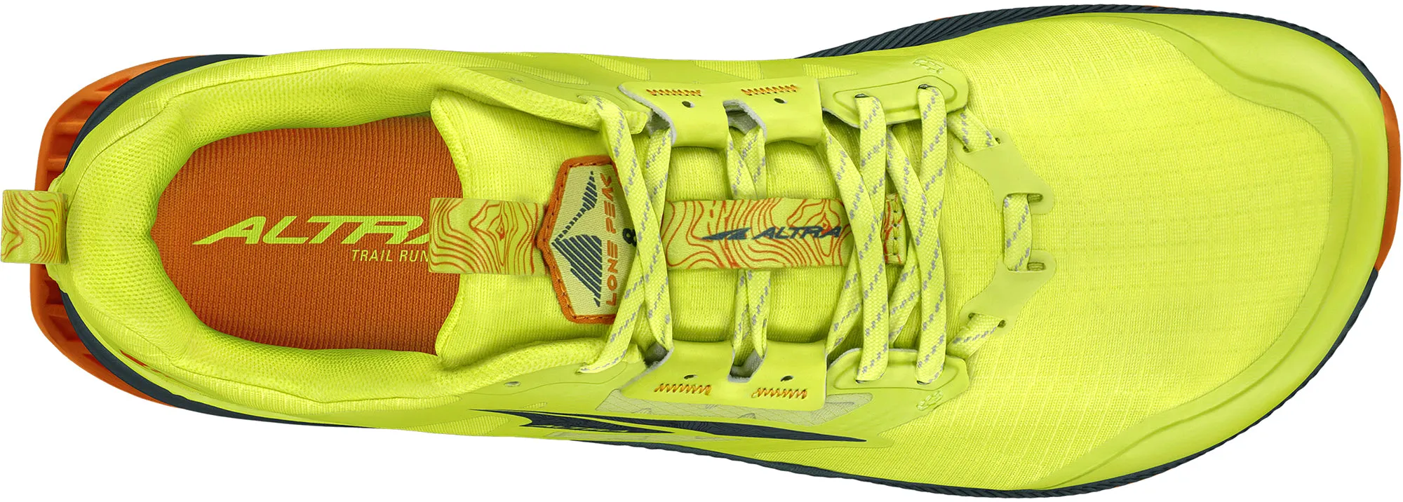 Altra Lone Peak 8 Mens Trail Running Shoes - Yellow grip enhanced trail shoes