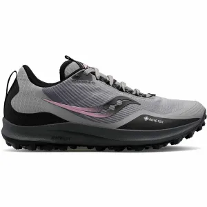 Saucony Peregrine 12 GORE-TEX Womens Trail Running Shoes - Grey Adaptive Fit System Anti Odor Treatment