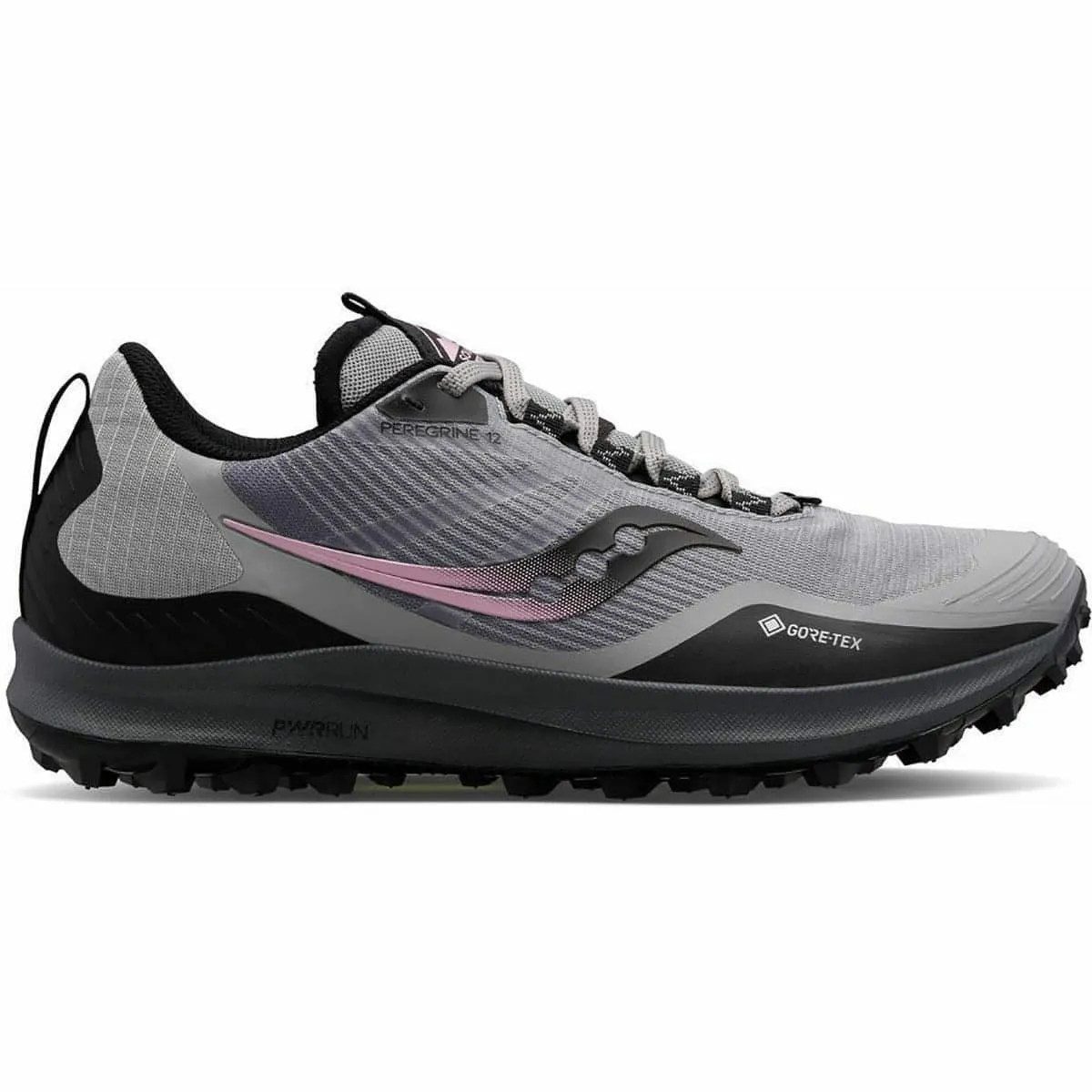 Saucony Peregrine 12 GORE-TEX Womens Trail Running Shoes - Grey Adaptive Fit System Anti Odor Treatment