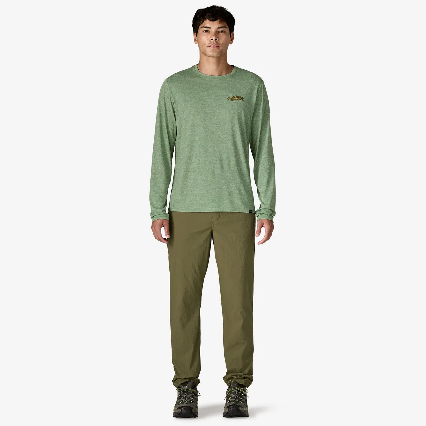 EcoFriendly Dye Men's Long-Sleeved Capilene? Cool Daily Graphic Shirt - Lands