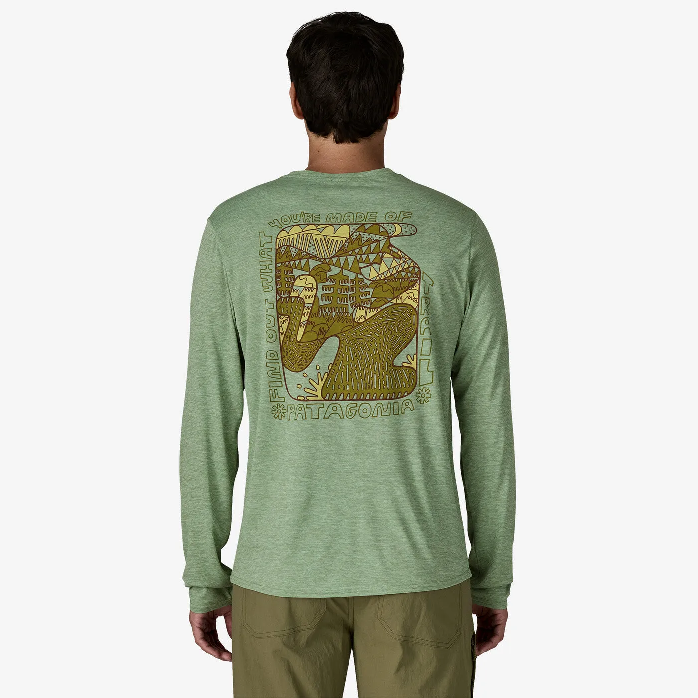 Men's Long-Sleeved Capilene? Cool Daily Graphic Shirt - Lands Formal Wear