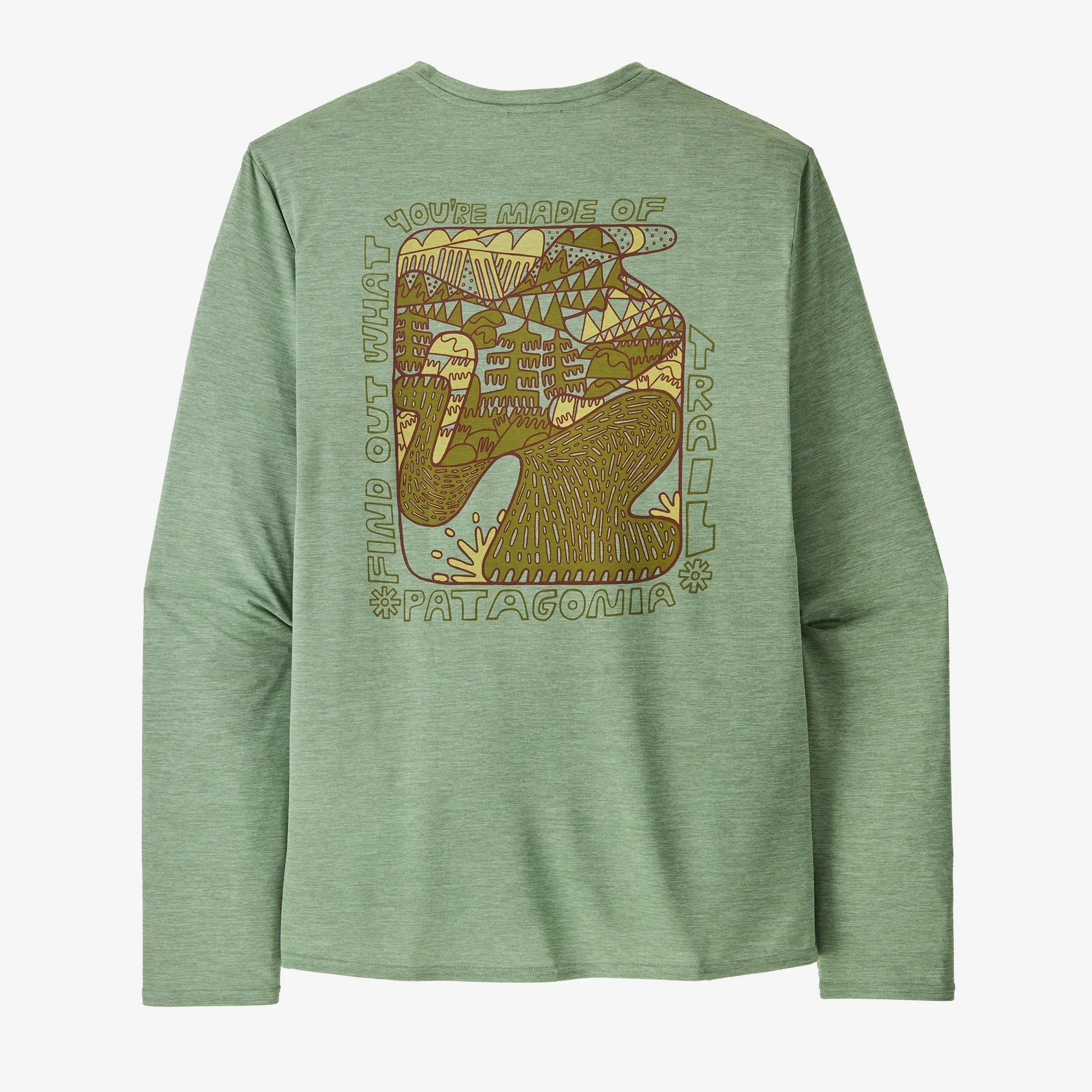 Star Fit Men's Long-Sleeved Capilene? Cool Daily Graphic Shirt - Lands