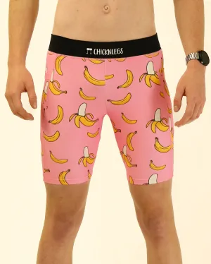 Cozy Touch Outdoor Lover Thermal Warm Men's Pink Bananas 8" Half Tights