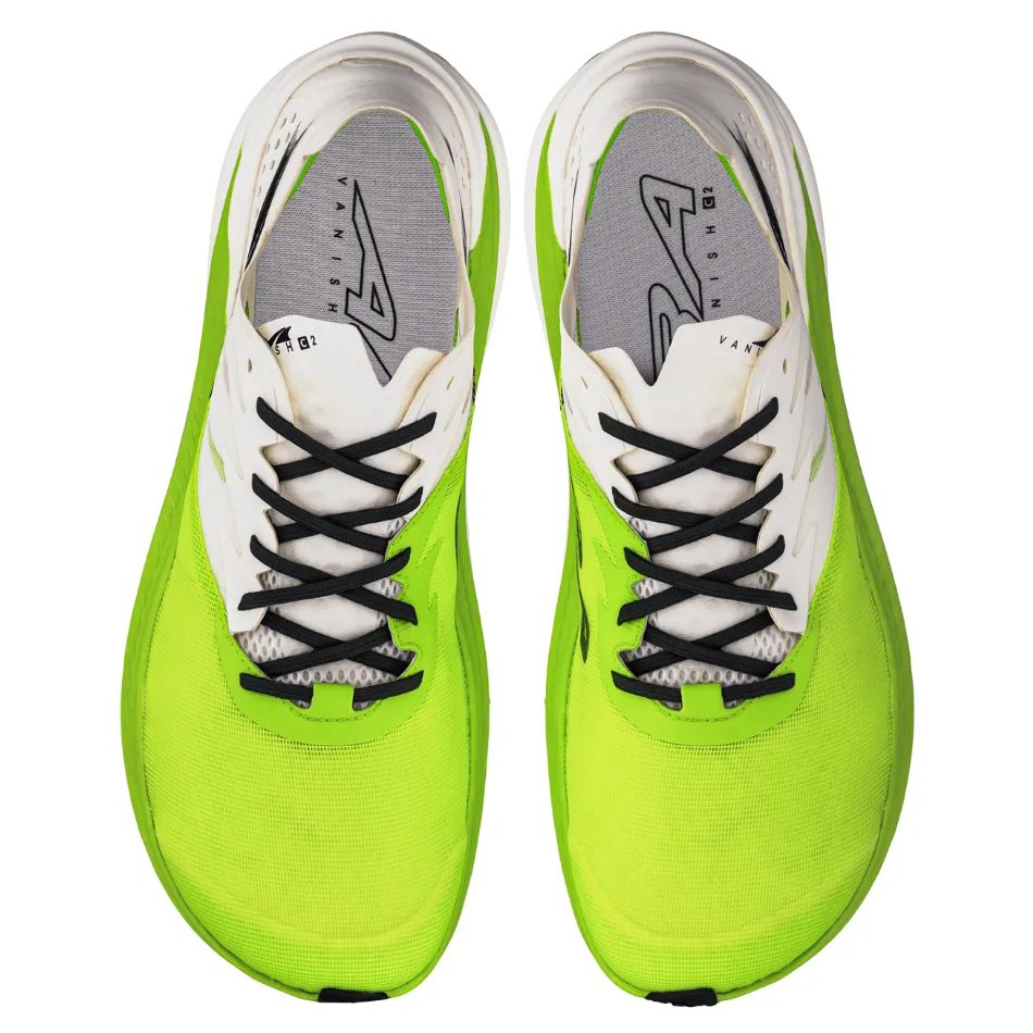 Multi Angle Flex Adaptive Torsion System Altra Men's Vanish Carbon 2 Running Shoes in White/Lime SS25