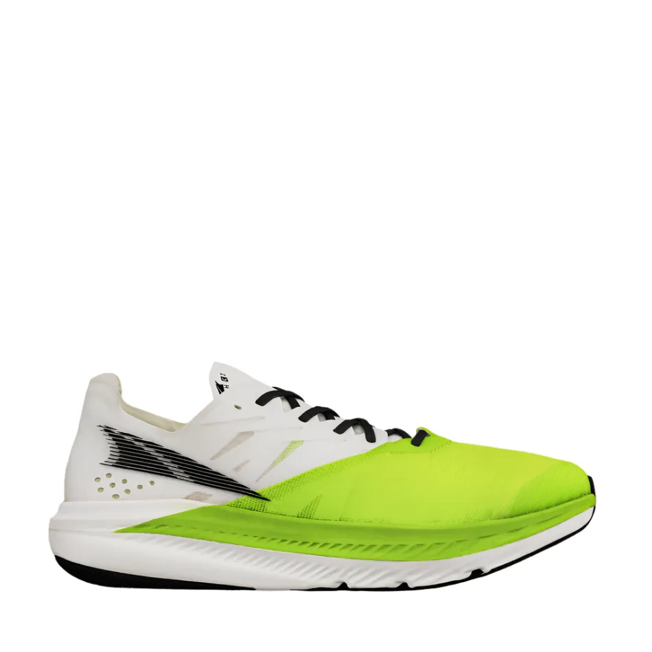 Anti Blister Lining Torsion Rigidity System Altra Men's Vanish Carbon 2 Running Shoes in White/Lime SS25