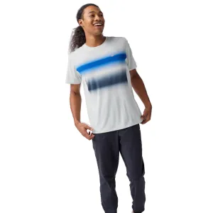 Brooks Atmosphere 3.0 Short Sleeve Men's Running Tee - Smoke/Shadow Stripe Evergreen - perennial Smooth Finish Tear Resistant