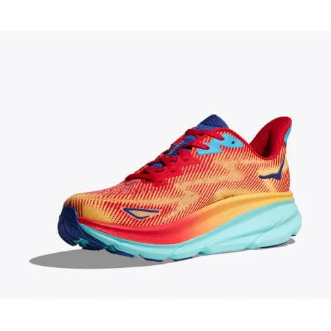 Cutting - edge HOKA Men's Clifton 9 Wide (Cerise / Cloudless)