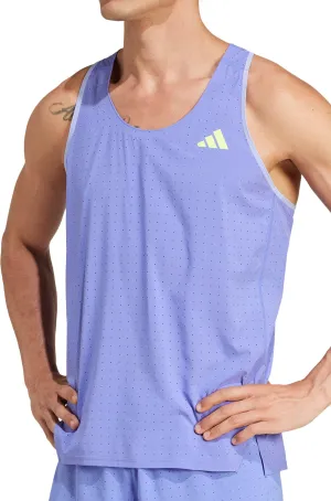adidas Adizero Mens Running Vest - Blue Abrasion Resistant Material firefighters